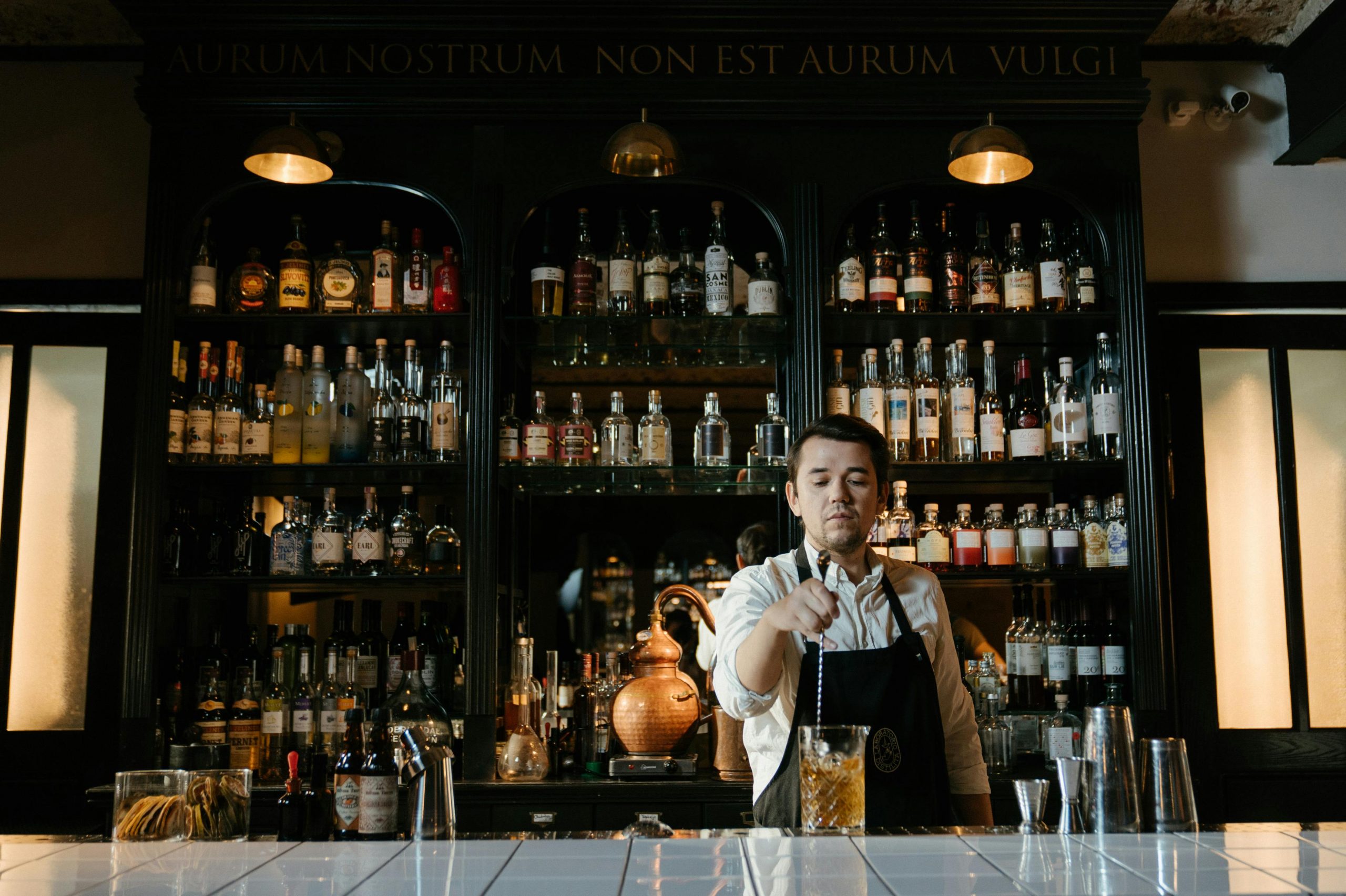 bartender making a cocktail